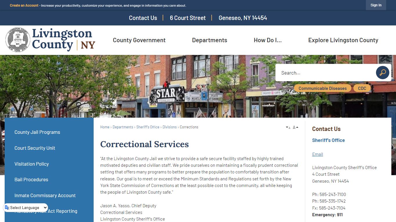 Correctional Services | Livingston County, NY - Official ...